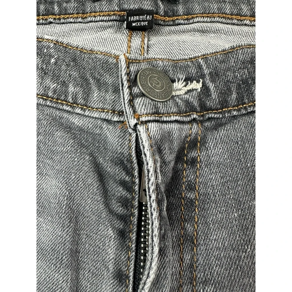 True Religion Black Rocco Relaxed Skinny Mens Jean Short SIze 32